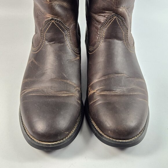 Ariat ATS Womens Western Boots Size 7.5 B Leather Cowboy Riding Classic - Picture 3 of 16